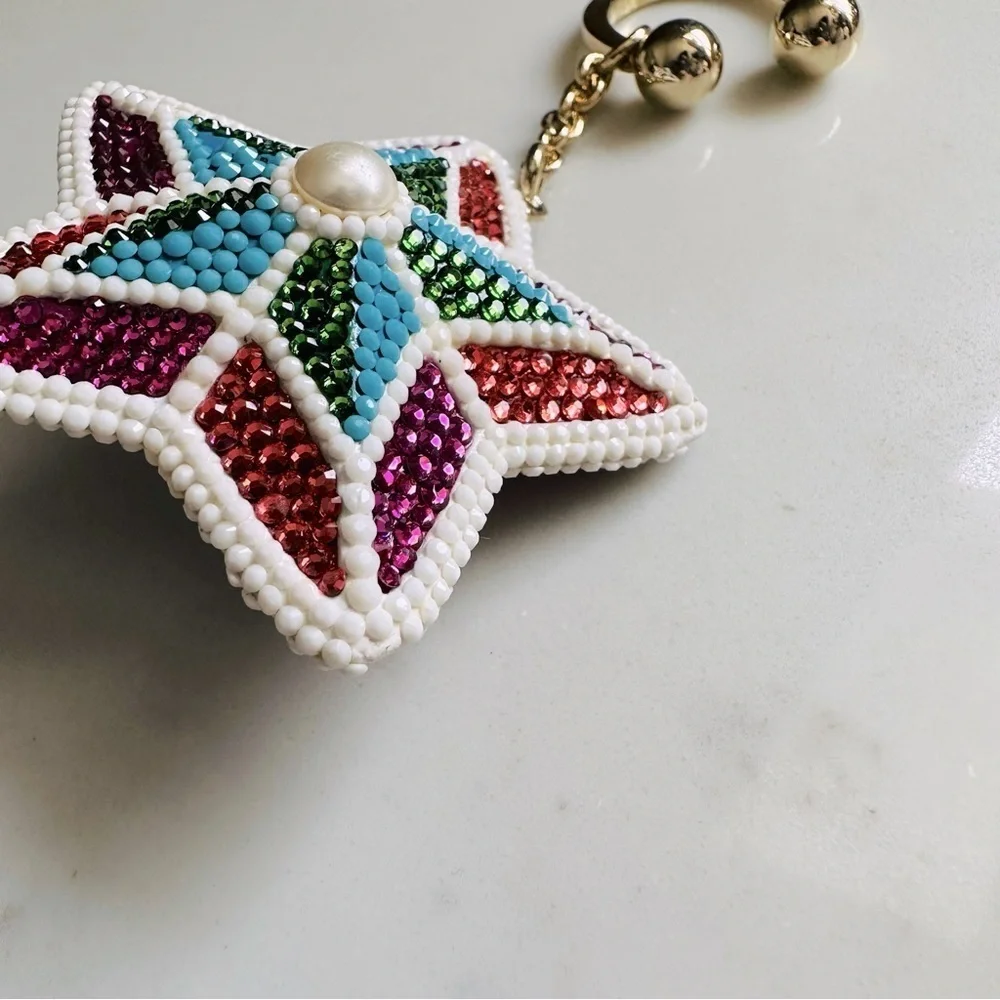 Judith Leiber Vintage Rare Jeweled Encrusted Star Key & Card Holder
